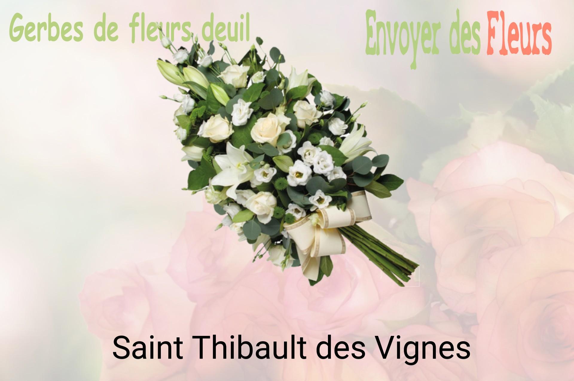 Gerbe de fleurs de deuil livrée à Saint-Thibault-des-Vignes